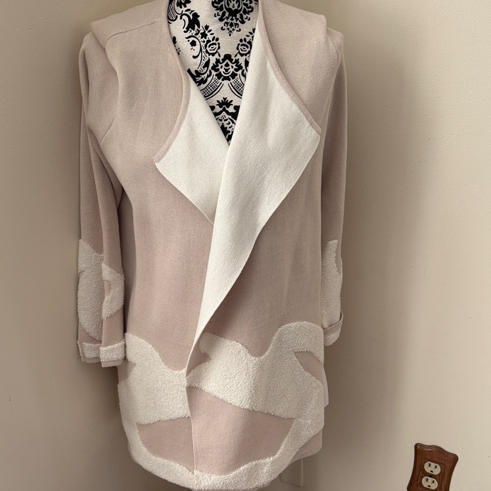Alfani Beige /Cloud  Open Front Cardigan